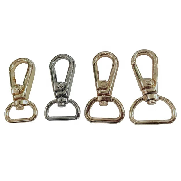 QIFENG  Custom handbag fittings handle snap hook zinc alloy dog rope spring strap hooks for luggage metal snap hook for bag