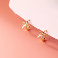 Summer Jewelry Simple 925 Sterling Silver Geometric Bowknot Clip Earrings for Women Gifts
