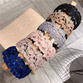 Wide Lace Leaf Headband Hairband With Teeth Headwear Headband Accessories for Women and Girls
