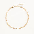 Custom 18K Gold Plated Thin Design Paperclip Stainless Steel Chain Tennis Unisex Classic Waterproof for Party Occasions