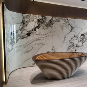 E0 Grade New Material PVC Marble Film Cladding UV Marble Wall Panel