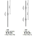 Wrought Iron Stair Baluster Spindle for Staircase Railing Handrail Balustrade Balcony Gate Fence Parts