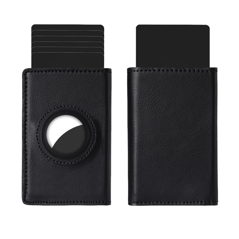 Casekey Custom RFID Protection Insert Credit Card Wallet Short Trifold Leather Metal Pop Card Holder 6 Cards