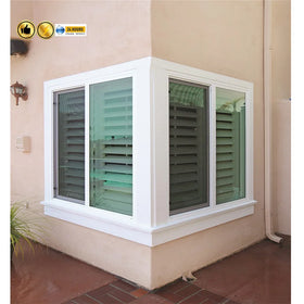 Modern Double Glazed Tempered Glass Black Hurricane Impact Aluminum Alloy Sliding Window with Soundproof Feature