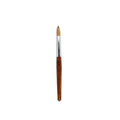 YALIXIN Custom Logo Round Head Acrylic Nail Brush Kolinsky Hair with Red Wooden Handle Crimped Ferrule Size#2-#24 for Nail Care
