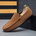 New Bean Shoes Versatile Casual Shoes Men's Shoes Loafer slip on Light Rounded Toe
