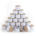 Empty Candle Jars 4oz Scented Wax Candles Tinplate White Candle Glossy Lid Customizable Wooden Grain Style Wholesale