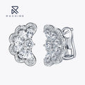 Rochime Precious Lace Edge Stud Earrings 925 Sterling Silver Rhodium Plated Cubic Zirconia  Jewelry for Women