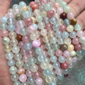 Gemstone Colorful Persian Jade Beads Round Natural Mix Colors Jade Loose Beads for Jewelry Making