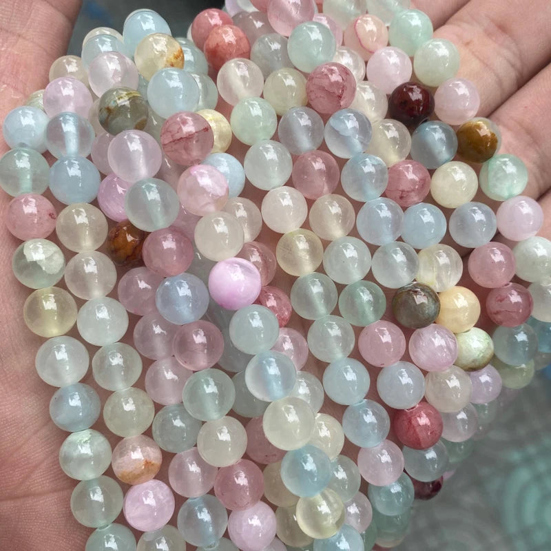 Gemstone Colorful Persian Jade Beads Round Natural Mix Colors Jade Loose Beads for Jewelry Making