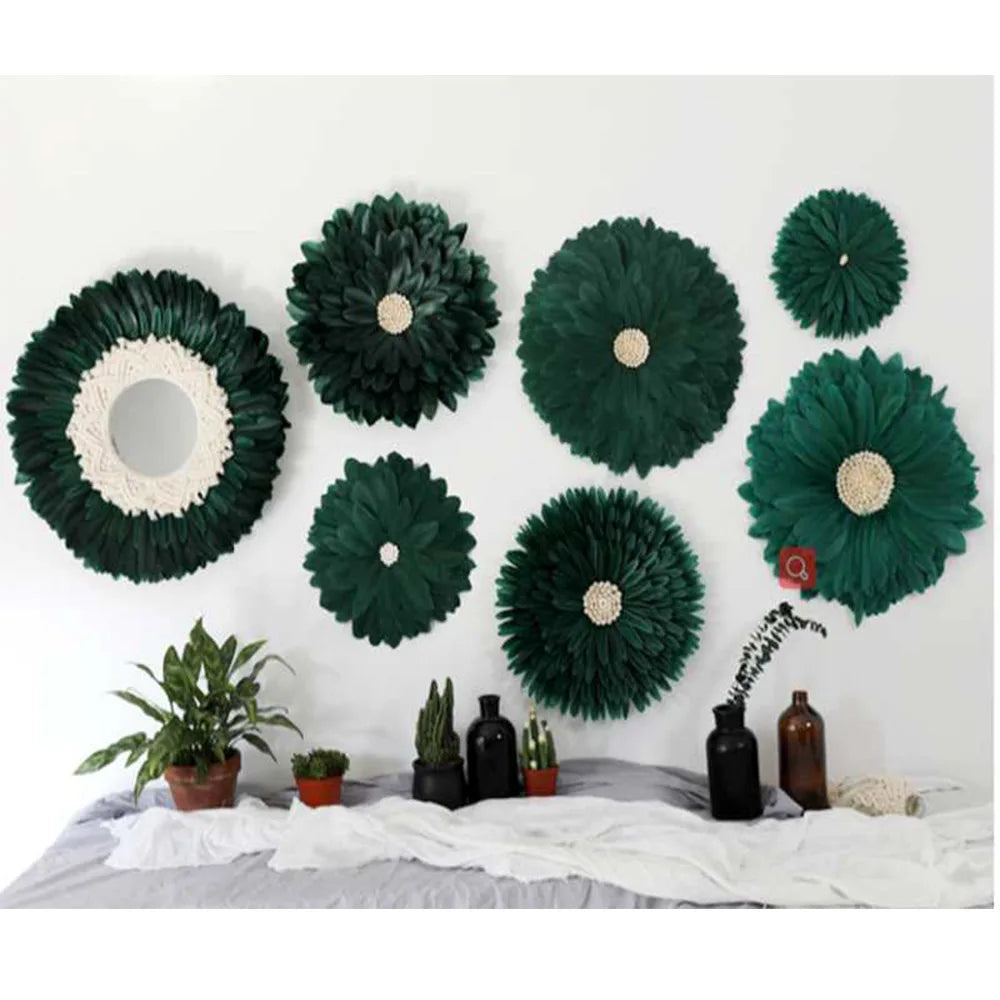 Wholesale Modern Nordic Interior Boho African Wall Feather Juju Hat Wall Decor for Home Decor Christmas Living Room Bedroom