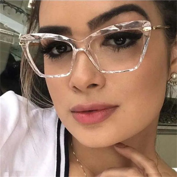 New Flat Mirror Optical Glasses Frame Rhombus Simple Glasses Frame Men and Women Glasses