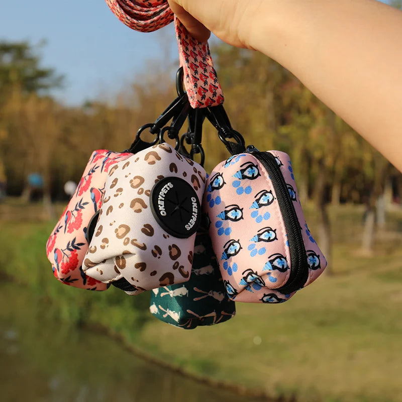 Custom Logo Eco-Friendly Luxury Dog Poop Bags Dispenser Biodegradable Pet Cat Waste Holder Made of Rubber for Dog Walking