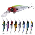 Floating Plastic & Metal Minnow Lure Bait with Long Tongue Design for River Lake Sea Fishing