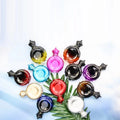50ml Colored Glass Perfume Bottle with Gradual Color Screen Printing Screw Cap Flat Shape and Box with Reed Diffuser