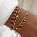High End PVD 18K Gold Plated Fine Dainty Twist Rope Bangle Bracelet Stainless Steel Jewelry