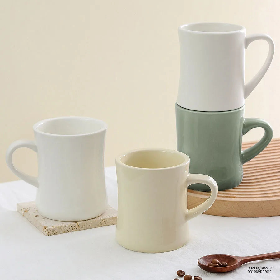 11oz Color Glazed Nordic Style Ceramic Porcelain Mug Dishwasher Microwave Safe Custom Logo Accepted Dome Brand Coffee Mug for