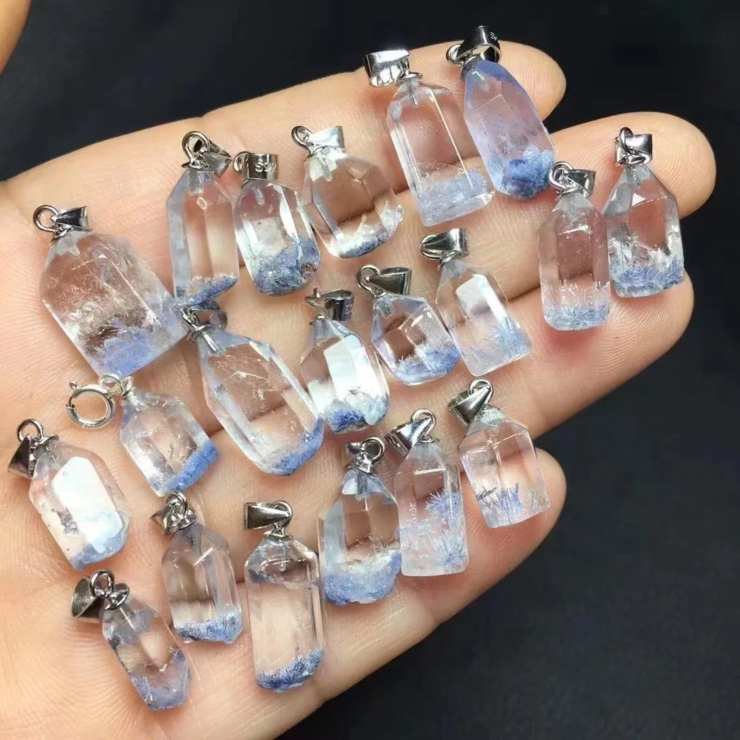 925 Sterling Silver Necklace Natural Gemstone Dumortierite Pendant