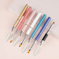 Nails DIY Tool Steel Push Pen Round Gel Painting Multi Colors Private Label Double Ended Nail Art Brushes Supplies