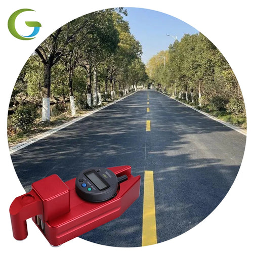 0.02MM Red Road Marking Thickness Gauge Meter 1-Year Warranty for Efficient Pavement Markings