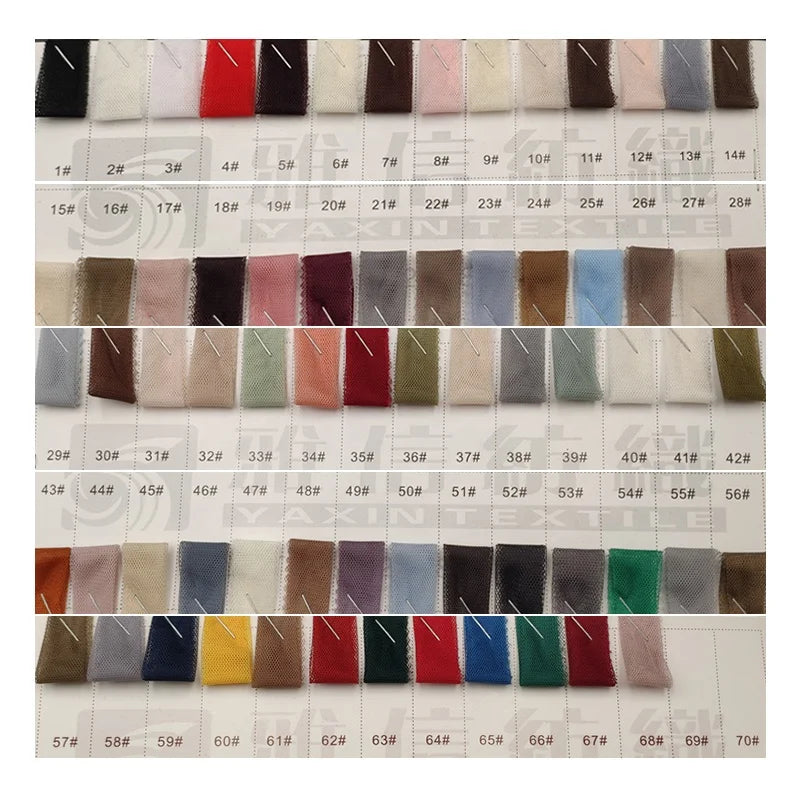 YS-009 60A Super Soft Nylon Tulle Mesh Fabric Bridal Wedding Tulle Dress Fabric 155cm