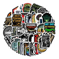 51Pcs Gone Fishing Outdoor Sticker Adventure Tourism Graffiti Die Cut Label Fish Boat Decorate Sticker