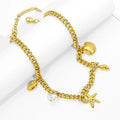 Personalized Stainless Steel Woven Rope Necklace Cherry Fruit Flower Diy Animal Shell Fashion Jewelry Pendants Charms for Girls