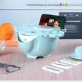 Factory Popular Kitchen Multi Functional Shredder Wet Fruits Drain Basket Blade Cutter Manual 9 in 1 Slicer Vegetable Grater