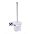 Modern Wall-Mounted Bathroom Accessory Set Metal Towel Rack & Soap Dish with Brass Finish Includes Toilet Brush Holder