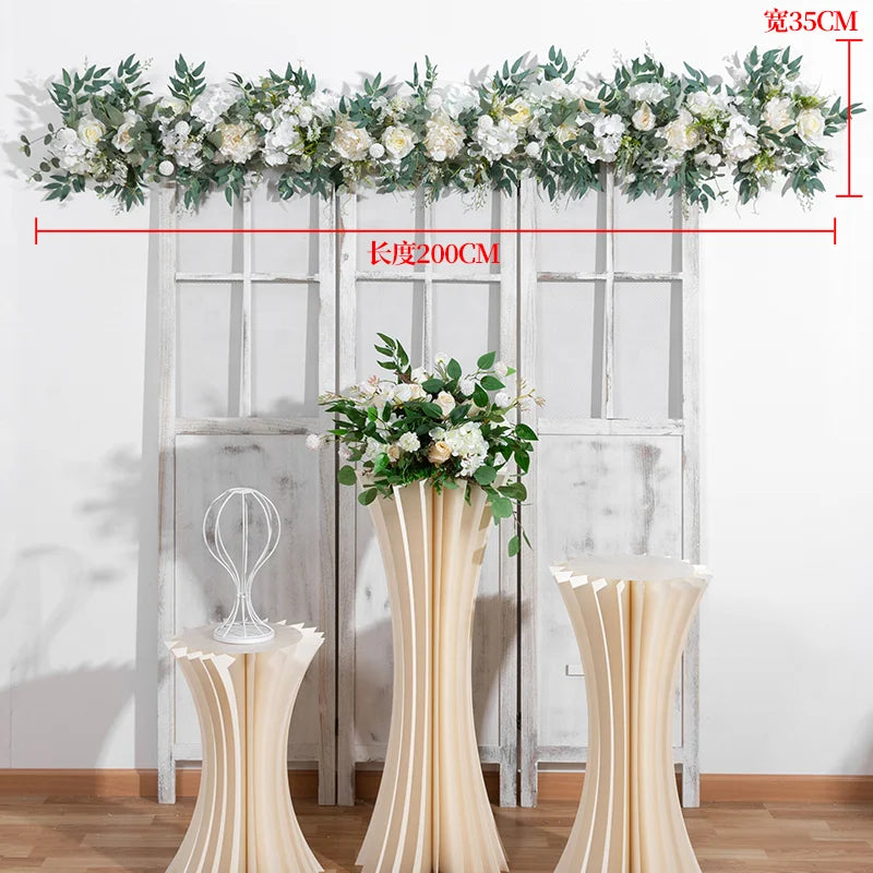 Decorative Flower Supplies Round Arch Stage Floral Frame Garden Backdrop Ceiling Wedding Entrance