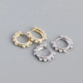 2023 Fashion Jewelry 925 Sterling Silver Pearl Earrings Elegant Luxury Gold Plated Full Round Pearl Hoop Earring for Women