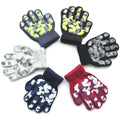 Wholesale Winter Kid Knitted Acrylic Gloves Anti Slip Touch Screen Gloves PVC Dots PVC Camouflage Non-Slip Climbing Gloves