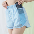 Woman 2 in 1 Running Shorts Elastic Waist Mesh Jogging Short Woman Short Gym Fitness Shorts With Pocket
