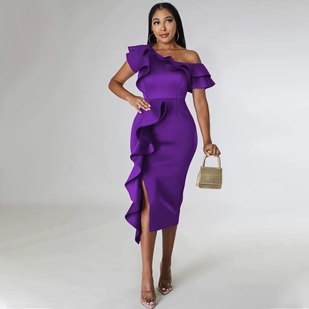 AL1533 2023 Summer Career Women's Dresses Elegant Casual Plus Size Bridesmaid Evening Dresses Hot Sale Mother Bride Crystal