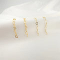 14K/18K Gold Plated & 50pcs/bag Heart Shape Chain Necklace & Bracelet DIY Jewelry Accessories