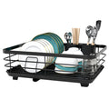 Multifunctional One Layer Kitchen Dish Plate Bowl Holder Drying Rack Storage Shelf with Draining Board