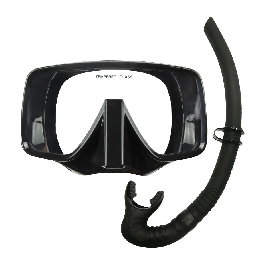 Hot Sale Eco-friendly Tempered Glass Lenses Customized Snorkeling Surfing Freediving Spearfishing Silicone Scuba Diving Mask Set