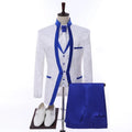XS-4XL Fashion Embroidery Business Casual Suit Summer Suit Men's Three Piece Set Groom and Best Man Set