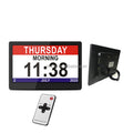 Pros 10'' Digital Day Clock Non-Abbreviations Day Date Dementia Alzheimer Vision Impaired Digital Calendar Clock Remote Control
