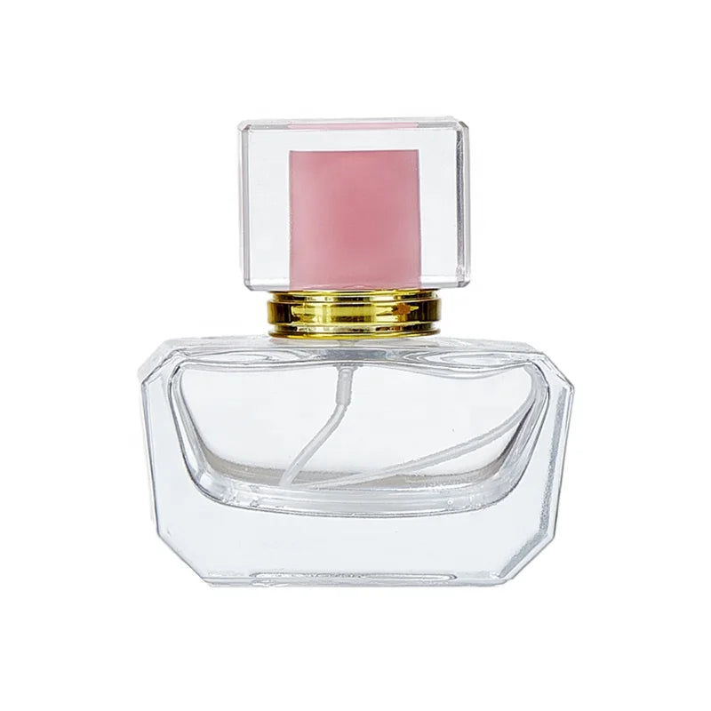 Wholesale 30ml Crystal Glass Perfume Bottle Containers with clear Lid for Gift