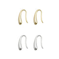 GE67 Classic Prince Rupert's Drop 925 Sterling Silver Golden and Silver Plating Color Tear Drop Thread Hook Back Earrings