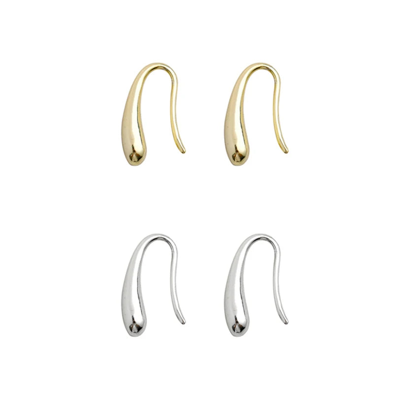 GE67 Classic Prince Rupert's Drop 925 Sterling Silver Golden and Silver Plating Color Tear Drop Thread Hook Back Earrings