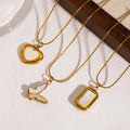 Jewelry Manufacturers Wholesale Light Luxury 18k Gold-plated Heart Butterfly Stainless Steel Pendant Necklace for Women