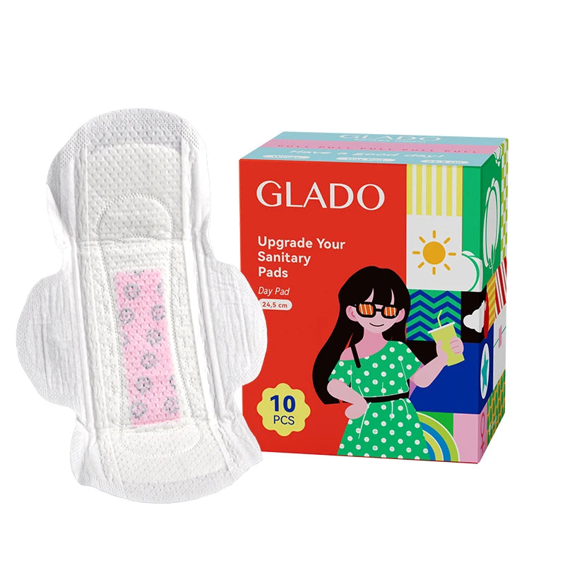 Private Label Disposable Sanitary Napkin Ultra Thin High Absorbency Leak Guard Breathable Winged Comfortable Eco-friendly