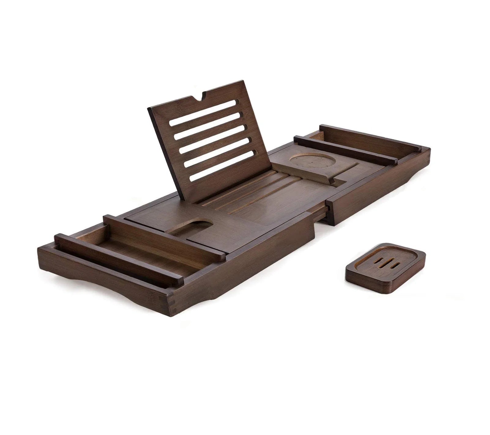 Adjustable Expandable Bathtub Tray Non-slip Wooden Bath Serving Bamboo Caddy Bathroom Sets