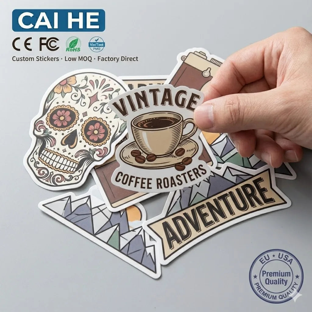 Custom Matte Lamination Die-Cut Vinyl Stickers UV Printing-Durable Waterproof Scratch-Off Decals for Branding Personalization