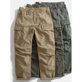 OEM Custom Cargo Mens Elastic Waist Pants Casual Trousers Sweats Cargo Jogger Pants Pants With Pockets