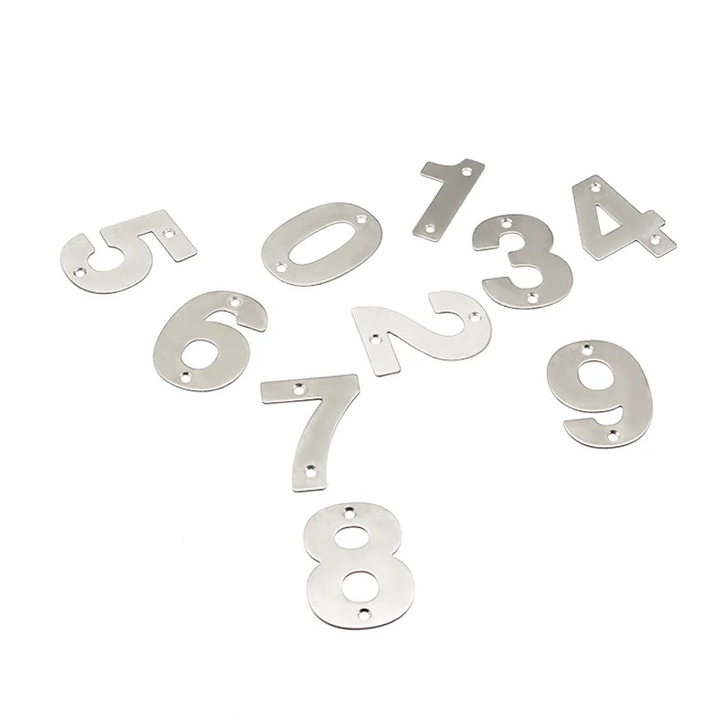Wholesale Satin Modern Door Address Number Home Hotel 75MM Stainless Steel House Number