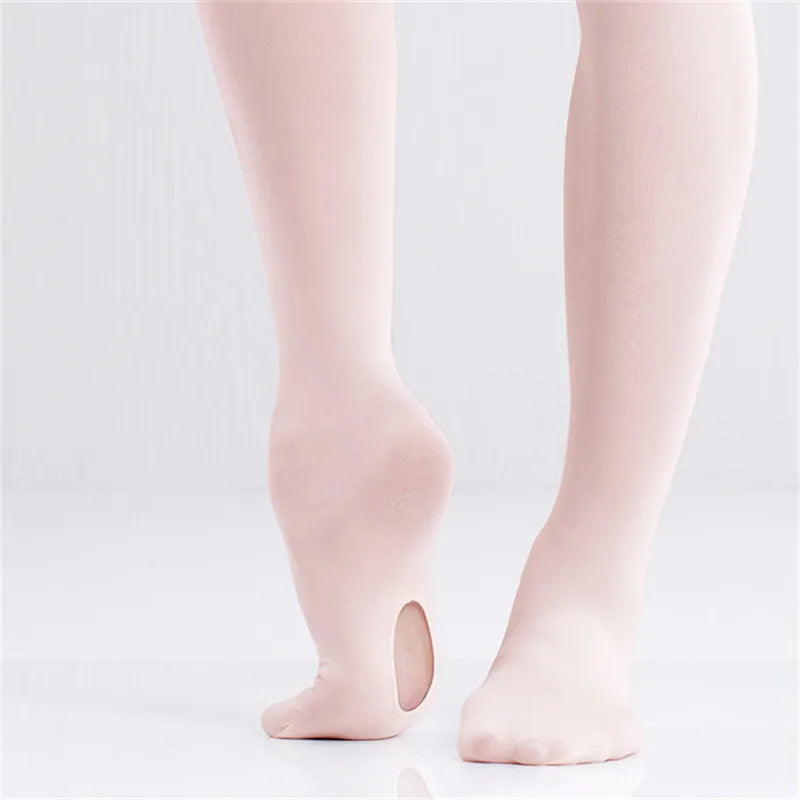 New Coming 60D High Quality Low Price Nylon Spandex Women Adult Girls Dance Wear Convertible Ballet Tights with Hole