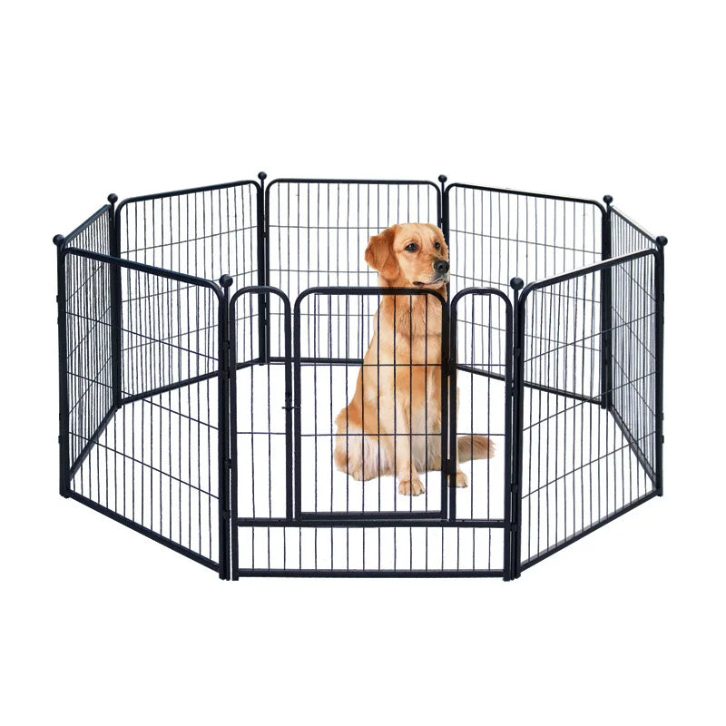 Eight Panels Metal Cat Cage Cover Waterproof and Dustproof Pet Crate Kennel Tent Outdoor 4 Size with Animal Pattern